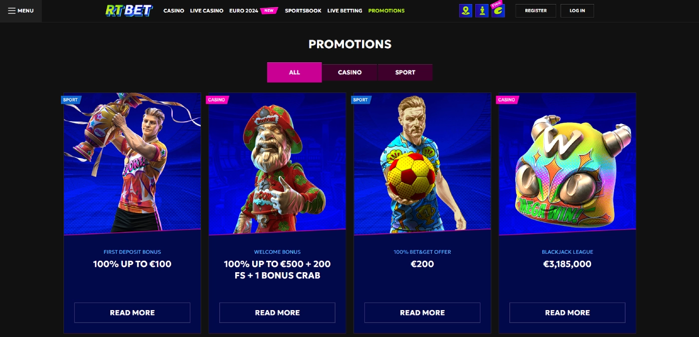 RTBet Bonuses and Promotions